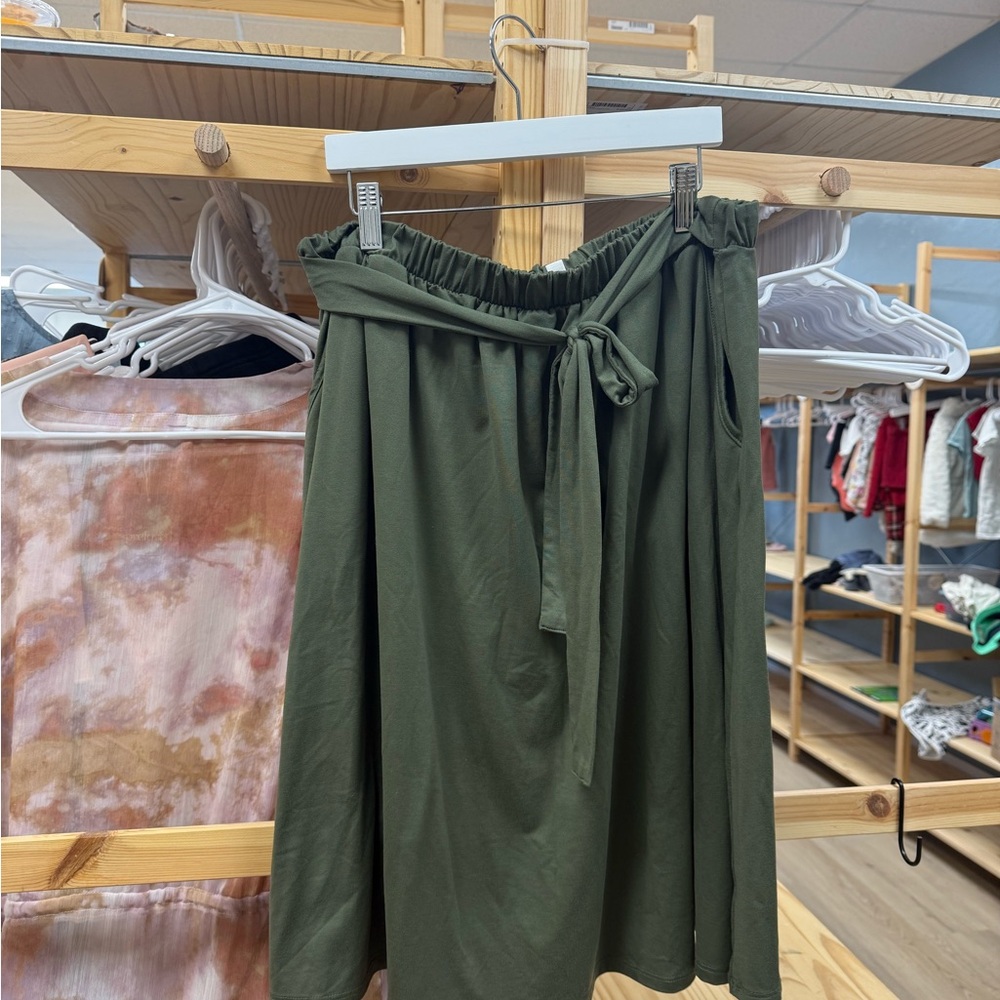DownEast Forest Green A-Line Skirt